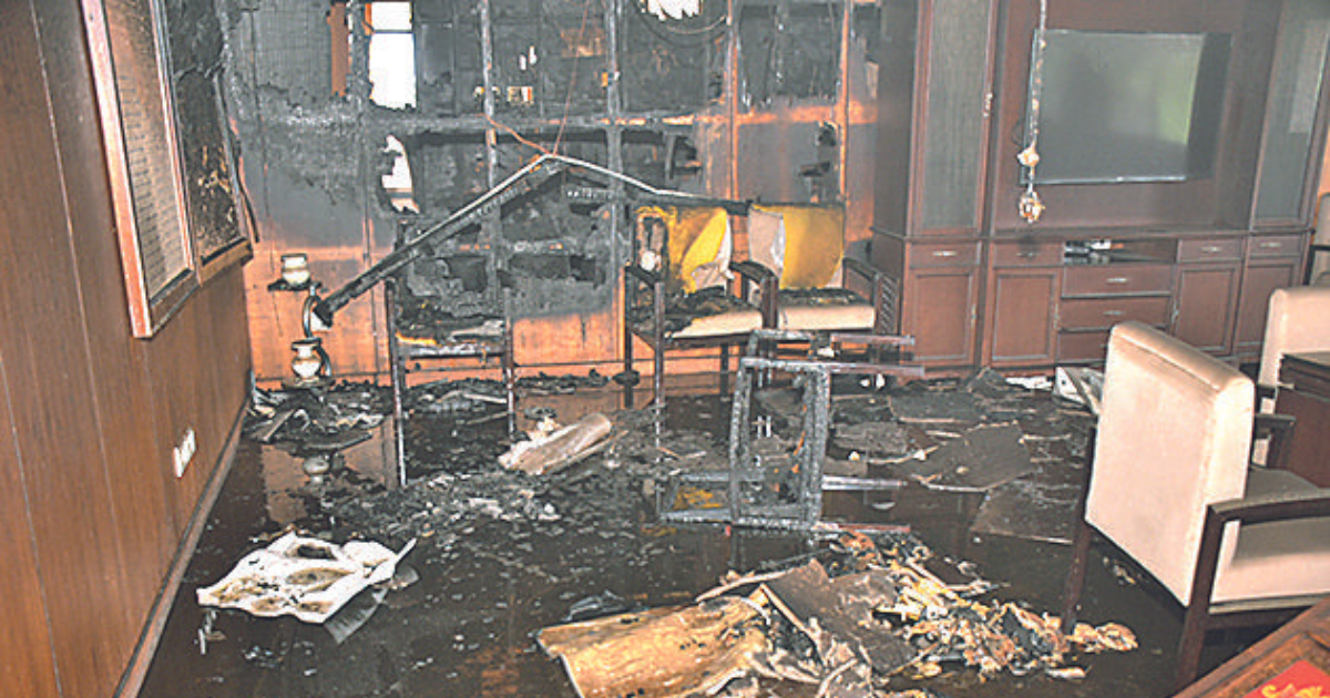 IAS Srivastava’s office gutted in fire, raises suspicion